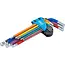 BGS Stiftsleutelset - meerkleurig - binnenzeskant met kogelkop 1,5 - 10 mm - 9 delig