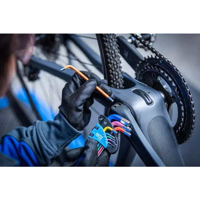 BGS Stiftsleutelset - meerkleurig - binnenzeskant met kogelkop 1,5 - 10 mm - 9 delig