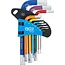 BGS Stiftsleutelset - meerkleurig - kort - binnenzeskant 1,5 - 10 mm - 9 delig