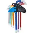 BGS Stiftsleutelset - meerkleurig - binnenzeskant 1,5 - 10 mm - 9 delig