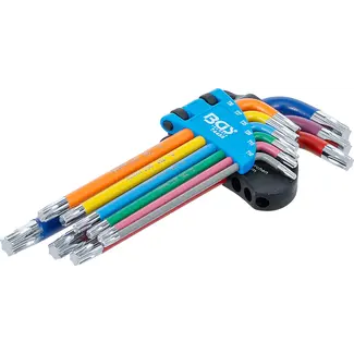 BGS technic Stiftsleutelset - meerkleurig - Torx T10 - T50 - 9 delig
