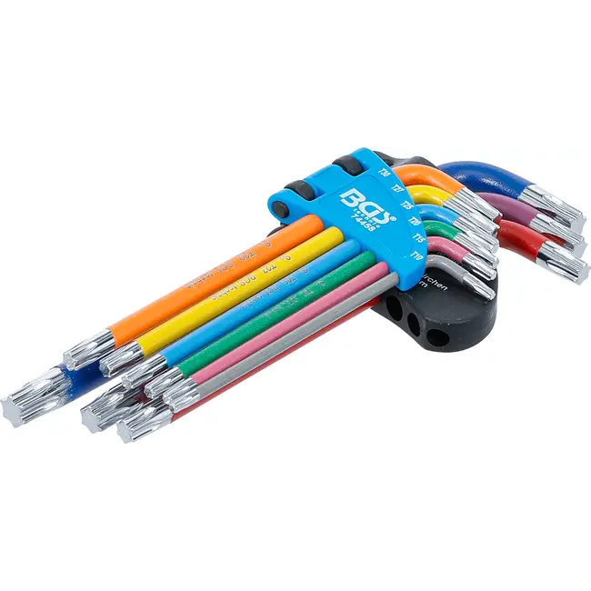 BGS Stiftsleutelset - meerkleurig - Torx T10 - T50 - 9 delig