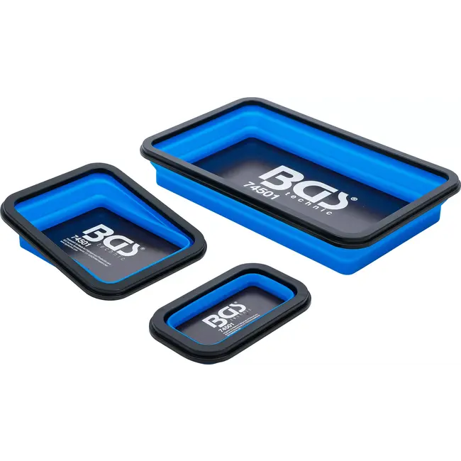 BGS Magnetische legschalenset - silicone - vouwbaar - 3 delig