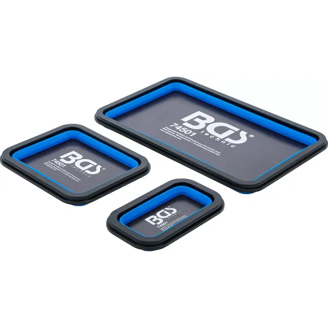 BGS Magnetische legschalenset - silicone - vouwbaar - 3 delig