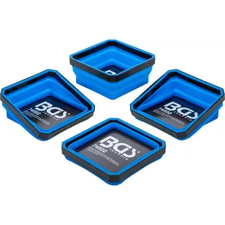BGS technic Magnetische legschalenset - silicone - vouwbaar - 115 x 115 x 50 mm - 4 delig