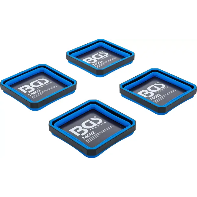 BGS Magnetische legschalenset - silicone - vouwbaar - 115 x 115 x 50 mm - 4 delig