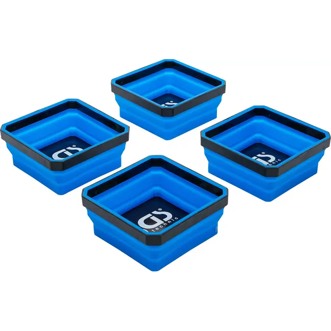 BGS Magnetische legschalenset - silicone - vouwbaar - 115 x 115 x 50 mm - 4 delig