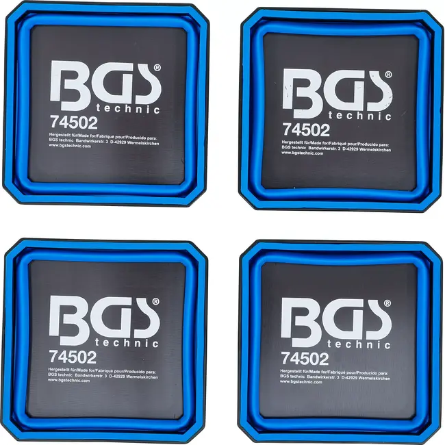 BGS Magnetische legschalenset - silicone - vouwbaar - 115 x 115 x 50 mm - 4 delig