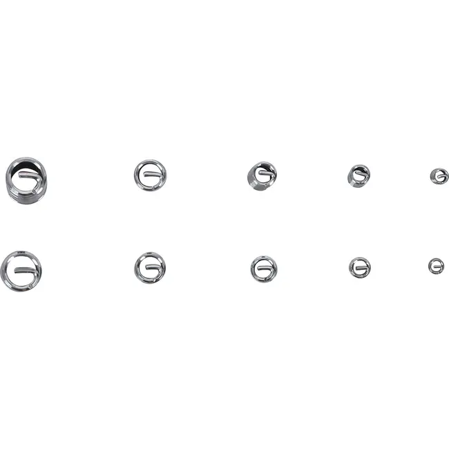 BGS Assortiment inzetstukken voor schroefdraadreparatie - roestvrij staal - 150 delig