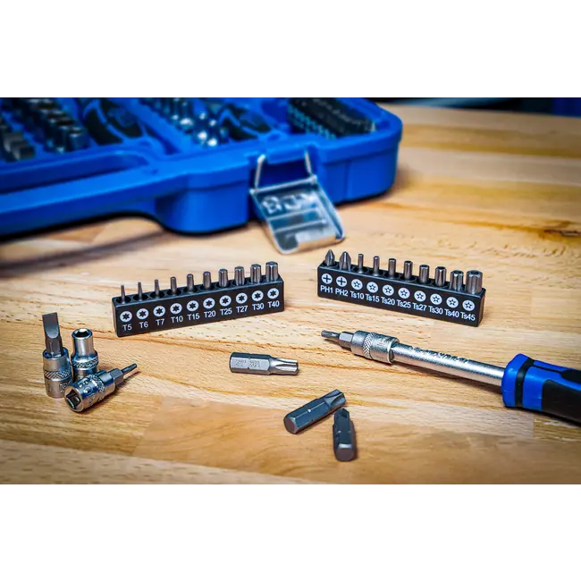 BGS Dopsleutelset golfprofiel - 1/4" / 1/2" - 150 delig