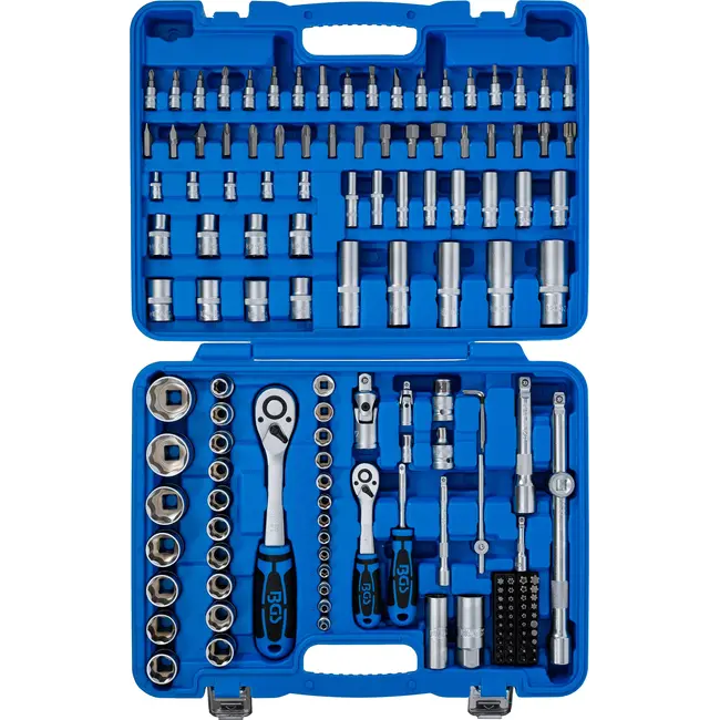 BGS Dopsleutelset golfprofiel - 1/4" / 1/2" - 150 delig