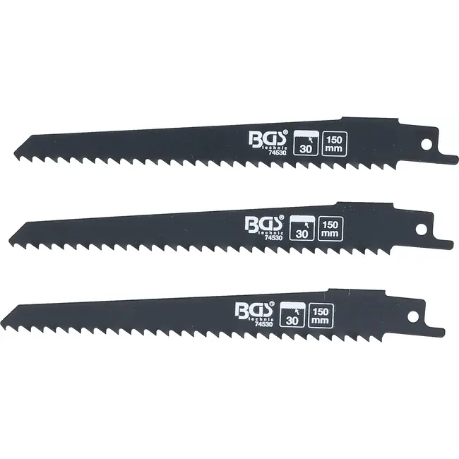 BGS Set sabelzaagbladen - voor hout - voor BGS 7367 - 3 delig