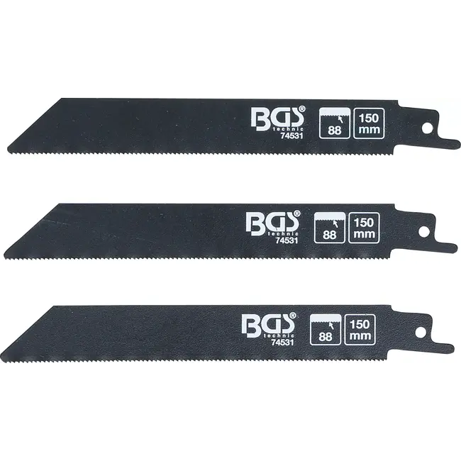 BGS Set sabelzaagbladen - voor metaal - voor BGS 7367 - 3 delig