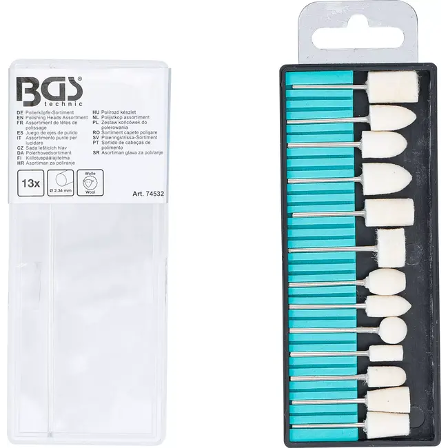 BGS Polijstkop assortiment - 13 delig