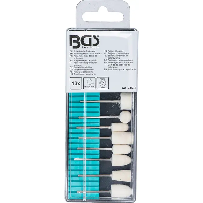 BGS Polijstkop assortiment - 13 delig