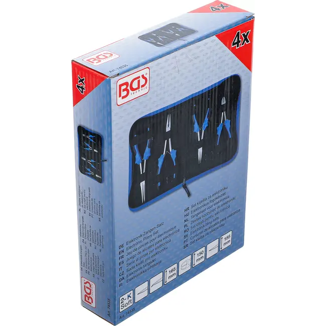 BGS Tangenset voor elektronica - extra lang - 4 delig