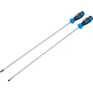 BGS Schroevendraaierset - extra lang - sleuf, kruiskop PH - 2 delig