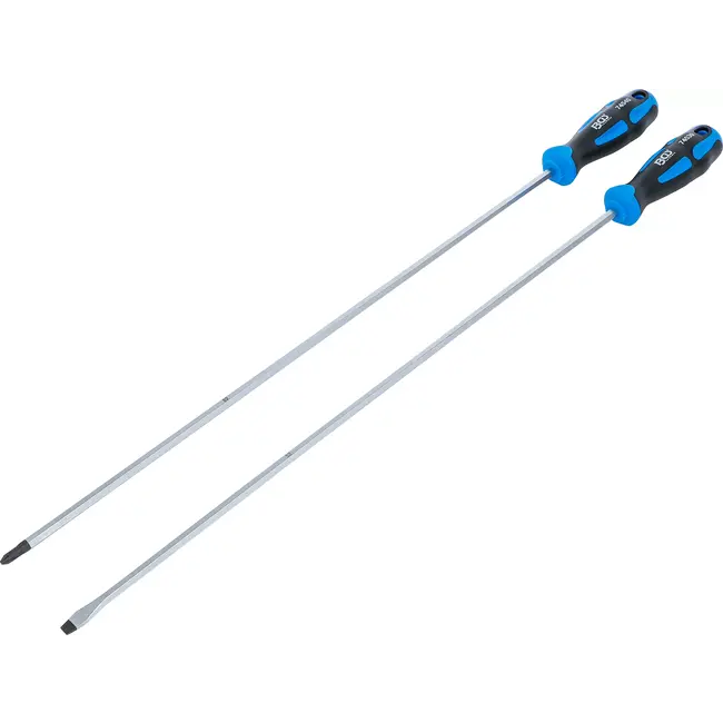 BGS Schroevendraaierset - extra lang - sleuf, kruiskop PH - 2 delig
