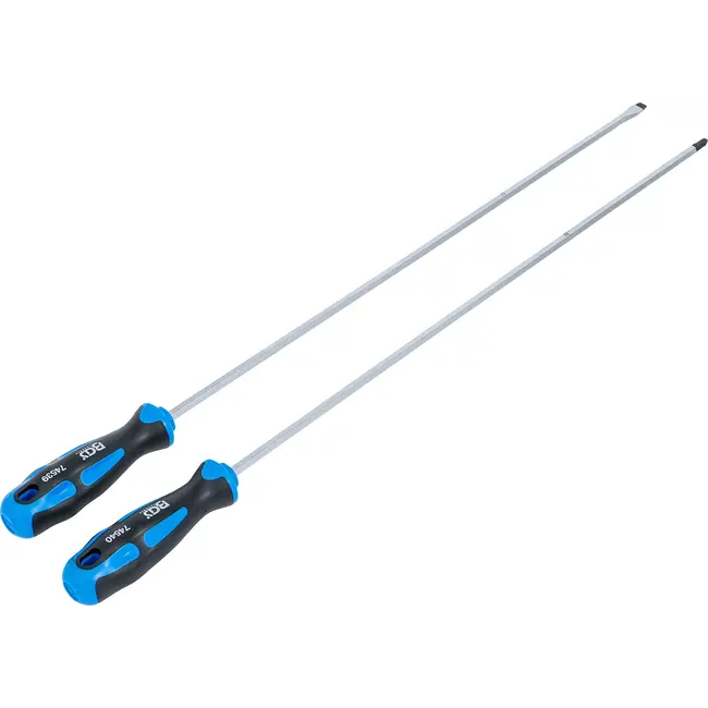 BGS Schroevendraaierset - extra lang - sleuf, kruiskop PH - 2 delig
