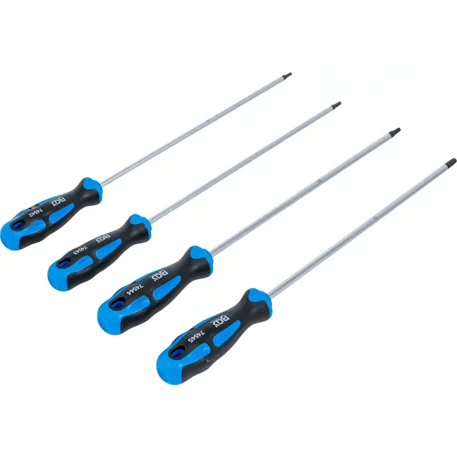 BGS Schroevendraaierset - extra lang - Torx - T15 - T30 - 4 delig