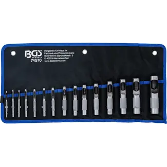 BGS Holpijpset - 2 - 22 mm - 15 delig