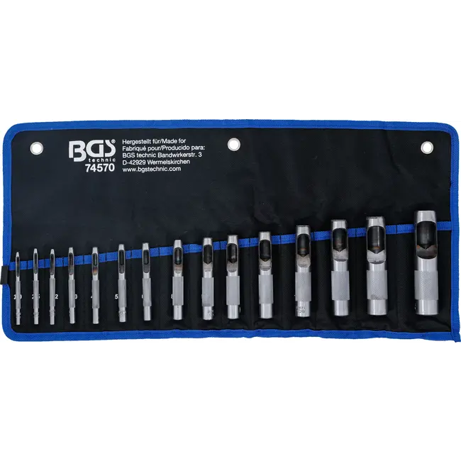 BGS Holpijpset - 2 - 22 mm - 15 delig