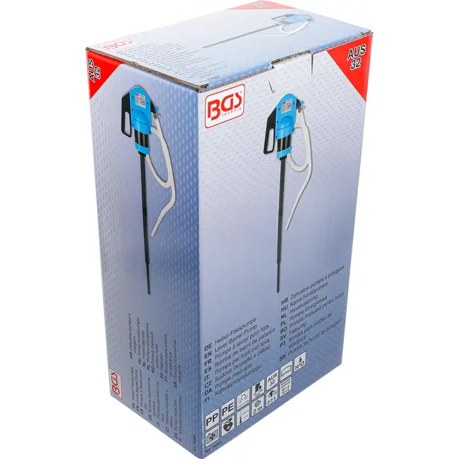 BGS Hevelvatpomp - voor ureum (AUS32) - incl. 2 adapters voor kunststof-vaten