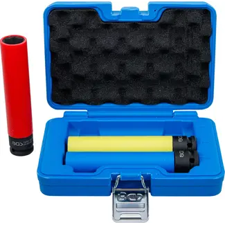 BGS Kracht wielmoerdopsleutelset - extra diep - 1/2" - 17 / 19 / 21 mm - 3 delig