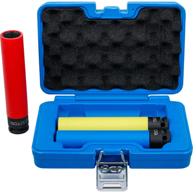 BGS Kracht wielmoerdopsleutelset - extra diep - 1/2" - 17 / 19 / 21 mm - 3 delig