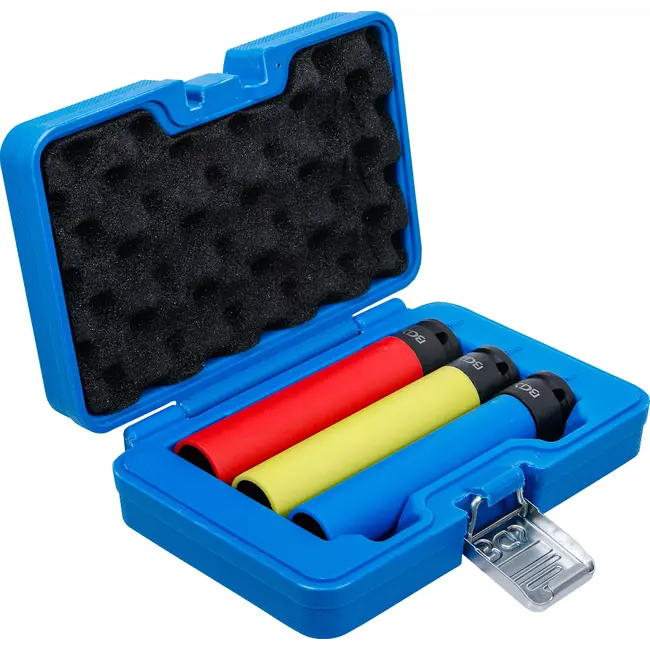 BGS Kracht wielmoerdopsleutelset - extra diep - 1/2" - 17 / 19 / 21 mm - 3 delig