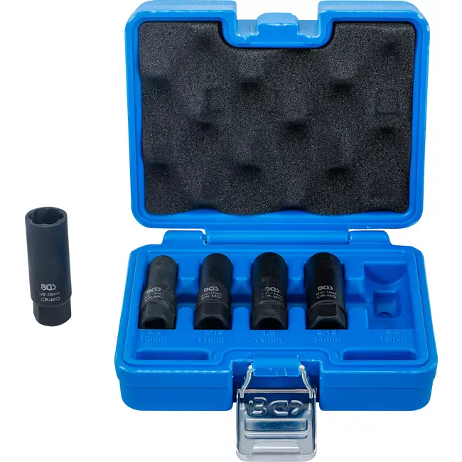 BGS Spiraalprofiel-doppenset / schroefuitdraaier, diep - 3/8" - 10 - 16 mm - 5 delig