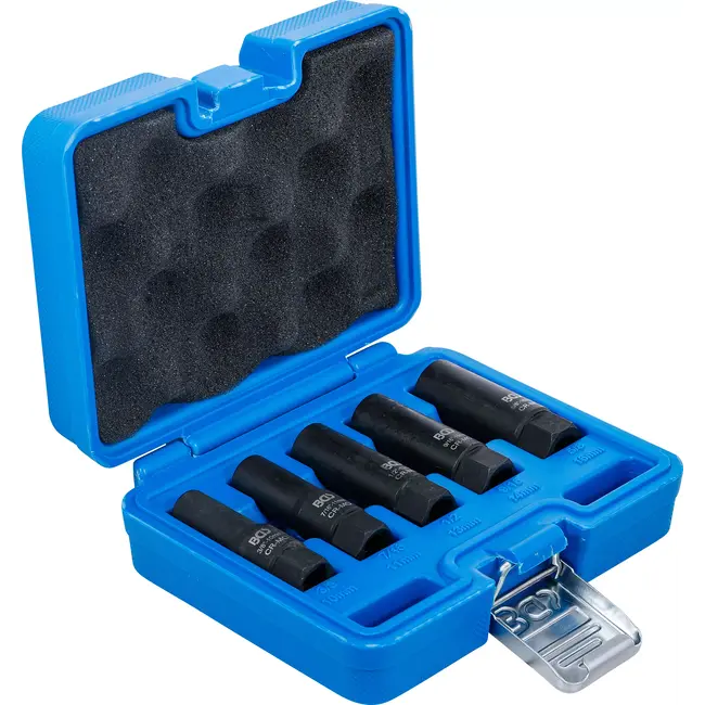 BGS Spiraalprofiel-doppenset / schroefuitdraaier, diep - 3/8" - 10 - 16 mm - 5 delig