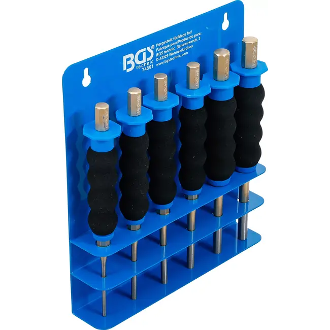 BGS Pendrijverset - met handbescherming - 180 mm - 3 - 8 mm - 6 delig