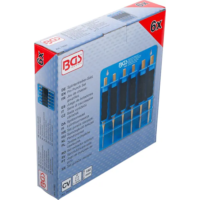 BGS Pendrijverset - met handbescherming - 180 mm - 3 - 8 mm - 6 delig