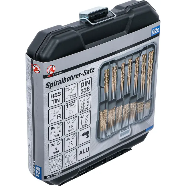 BGS HSS-spiraalborenset - 1,5 - 10 mm - 92 delig