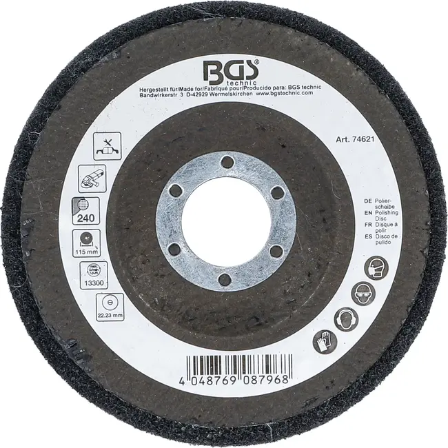 BGS Polijstschijf - siliciumcarbide - Ø 115 mm - korrel 240