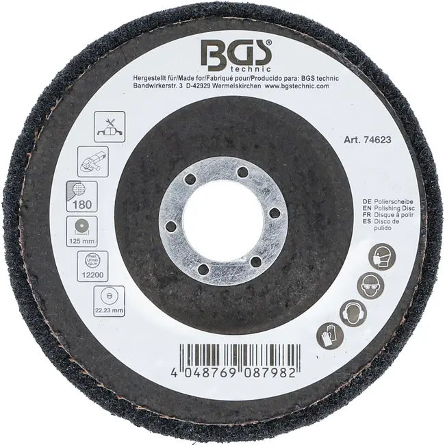 BGS Polijstschijf - siliciumcarbide - Ø 125 mm - korrel 180