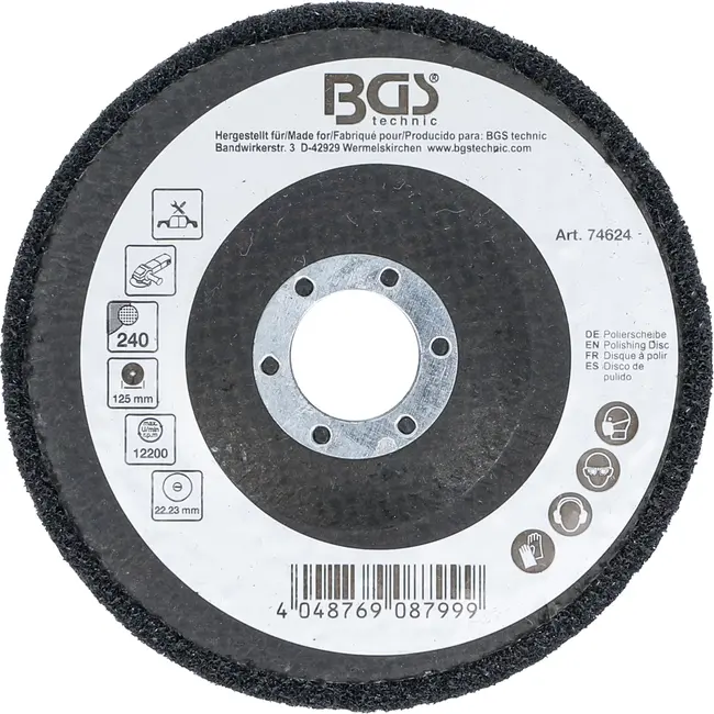 BGS Polijstschijf - siliciumcarbide - Ø 125 mm - korrel 240