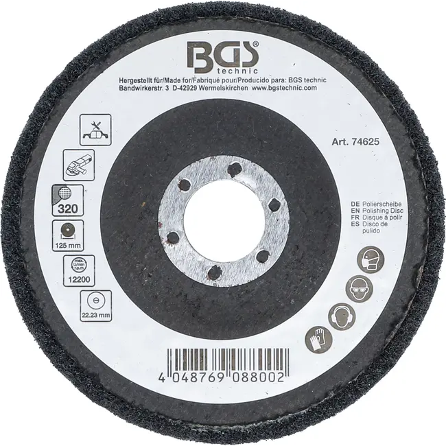 BGS Polijstschijf - siliciumcarbide - Ø 125 mm - korrel 320