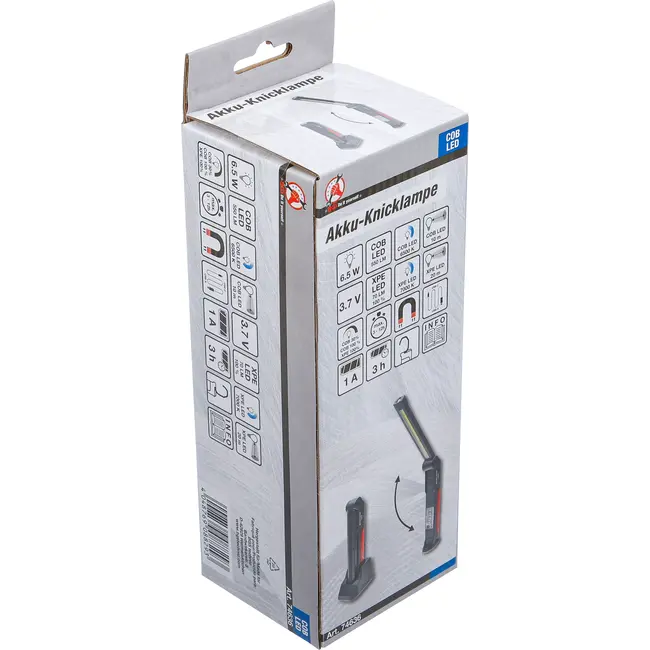 BGS Accu kniklamp - COB LED - 6,5 W - met oplaadstation