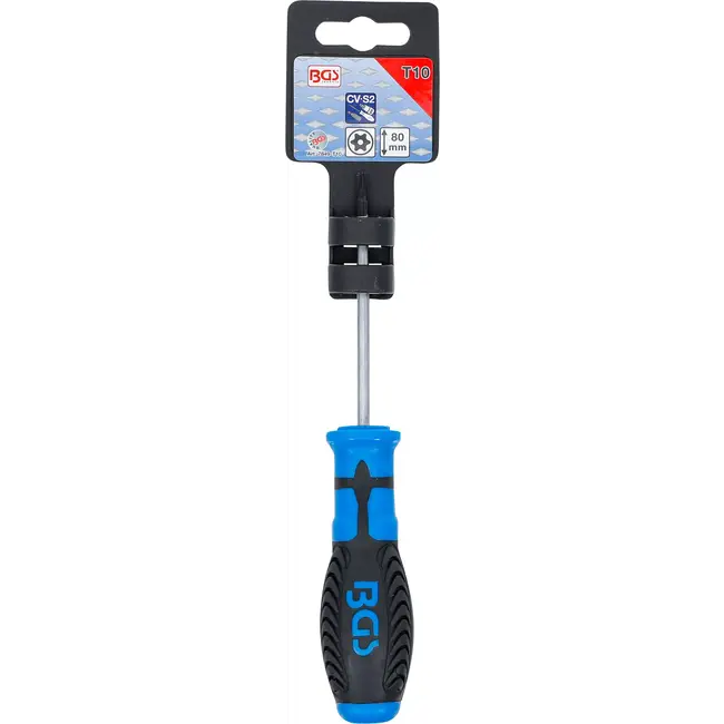 BGS Schroevendraaier - Torx met boring T10 - Meslengte 80 mm
