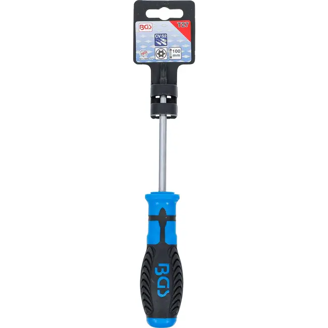BGS Schroevendraaier - Torx met boring T27 - Meslengte 100 mm