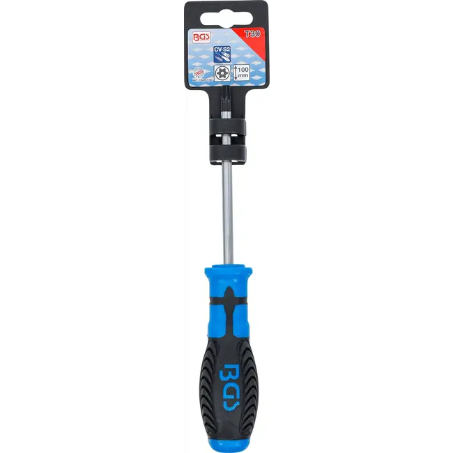 BGS Schroevendraaier - Torx met boring T30 - Meslengte 100 mm