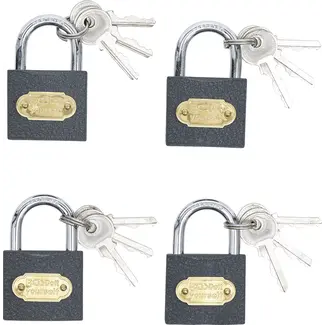 BGS Hangslotset - gelijksluitend - type L - 35 mm - 4 delig