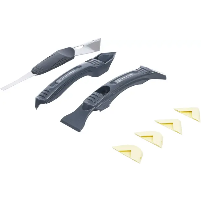 BGS Siliconen voegenmes en spatelset - 8 delig