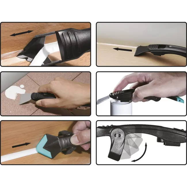 BGS Siliconen voegenmes en spatelset - 7 delig