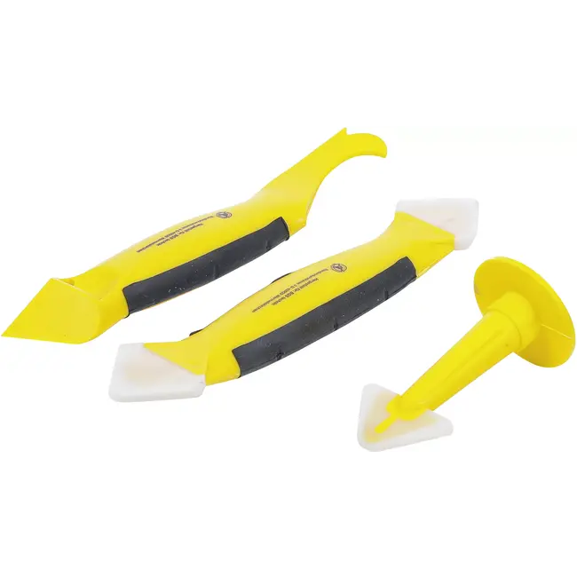 BGS Siliconen voegenmes en spatelset - 3 delig