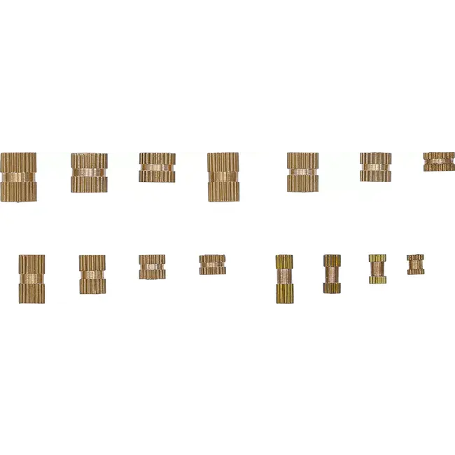 BGS Assortiment zelfzekerende moeren - messing - 330 delig