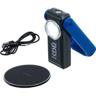 BGS technic COB-LED looplamp met magneet en ophanghaak - uitklapbaar - met laadfunctie via inductie
