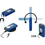 BGS COB-LED looplamp met magneet en ophanghaak - uitklapbaar - met laadfunctie via inductie